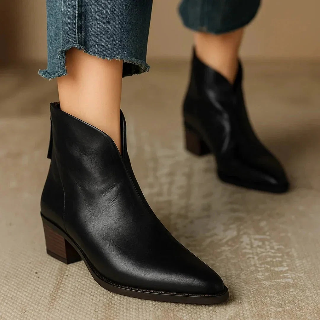 Viela | Orthopedic Leather Ankle Boots ⏐ Premium Edition
