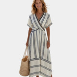 Nelya | Midi dress with V-neck