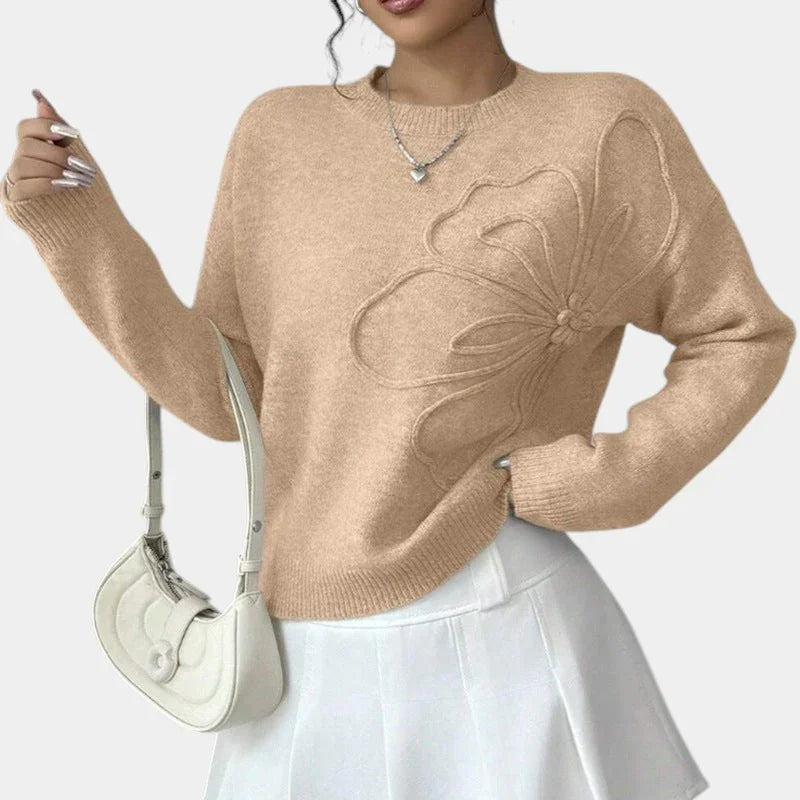 Alma | Knitted Floral Sweater