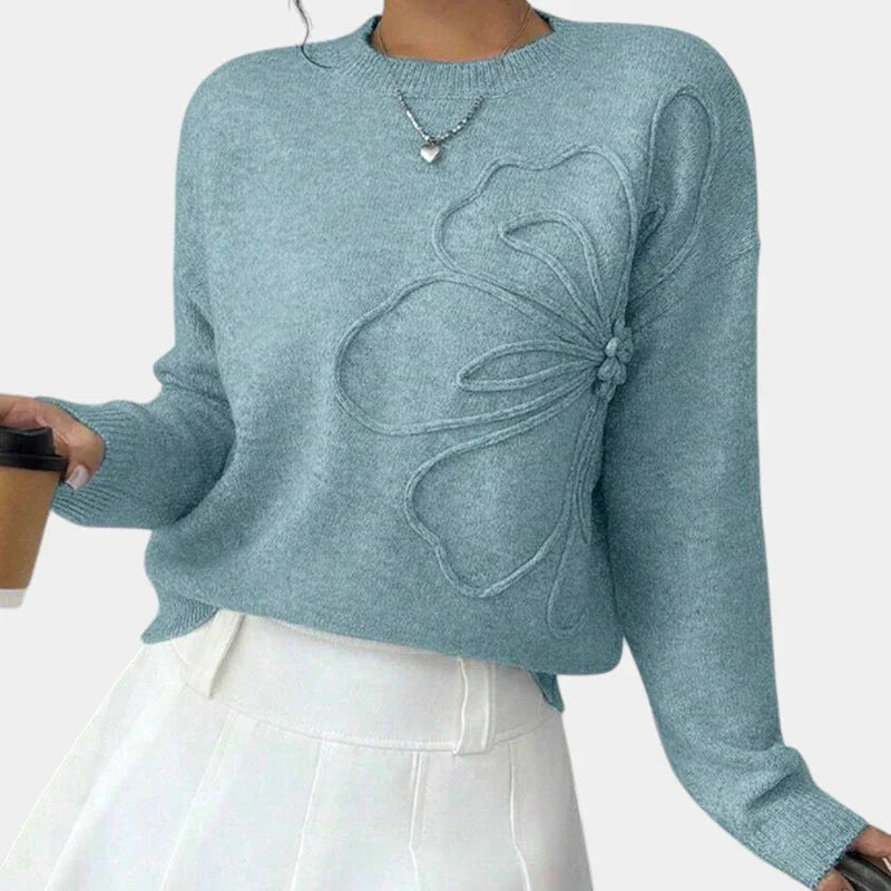 Alma | Knitted Floral Sweater