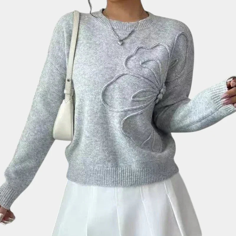Alma | Knitted Floral Sweater