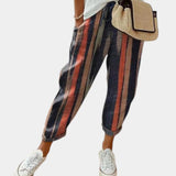 Sofie – Breathable, Casual, and Elegant Pants (Colorful Stripes)