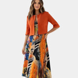 Stacy | Fluid Midi Dress with Matching Jacket