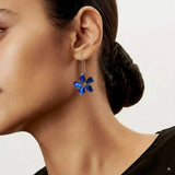 Suzanne | Vintage Style Blue Flower Earrings