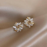 Charlotte | Gold Earrings with Opal Flowers