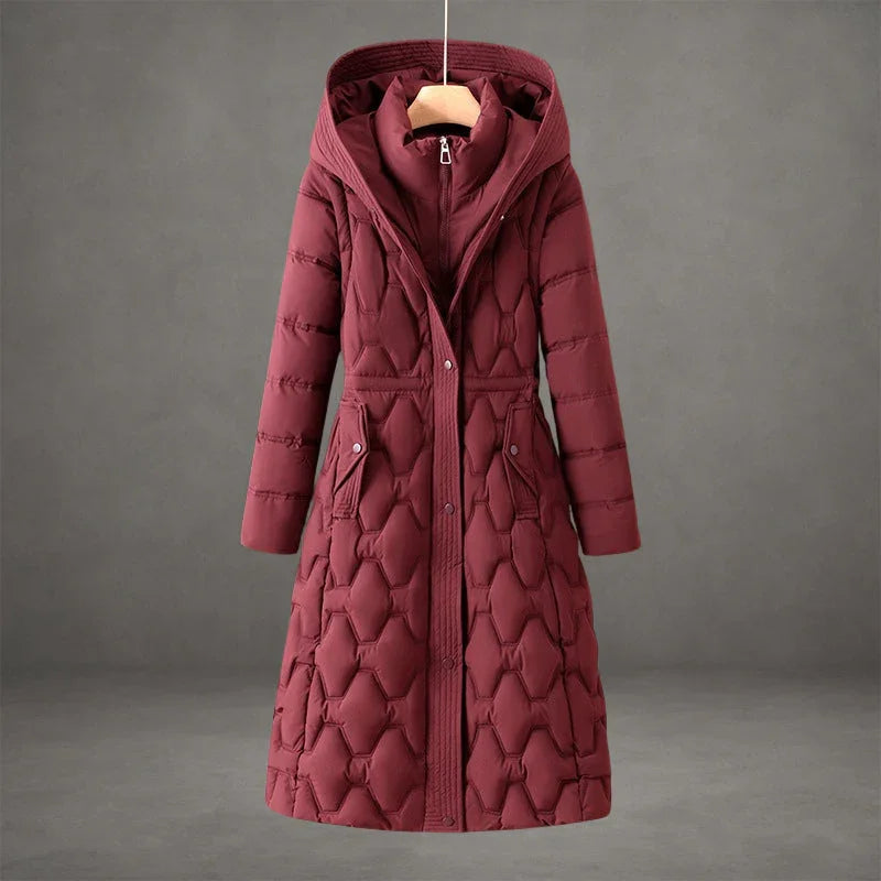 Briseida | Long down coat with hood