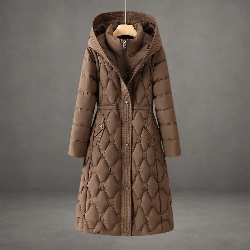 Briseida | Long down coat with hood