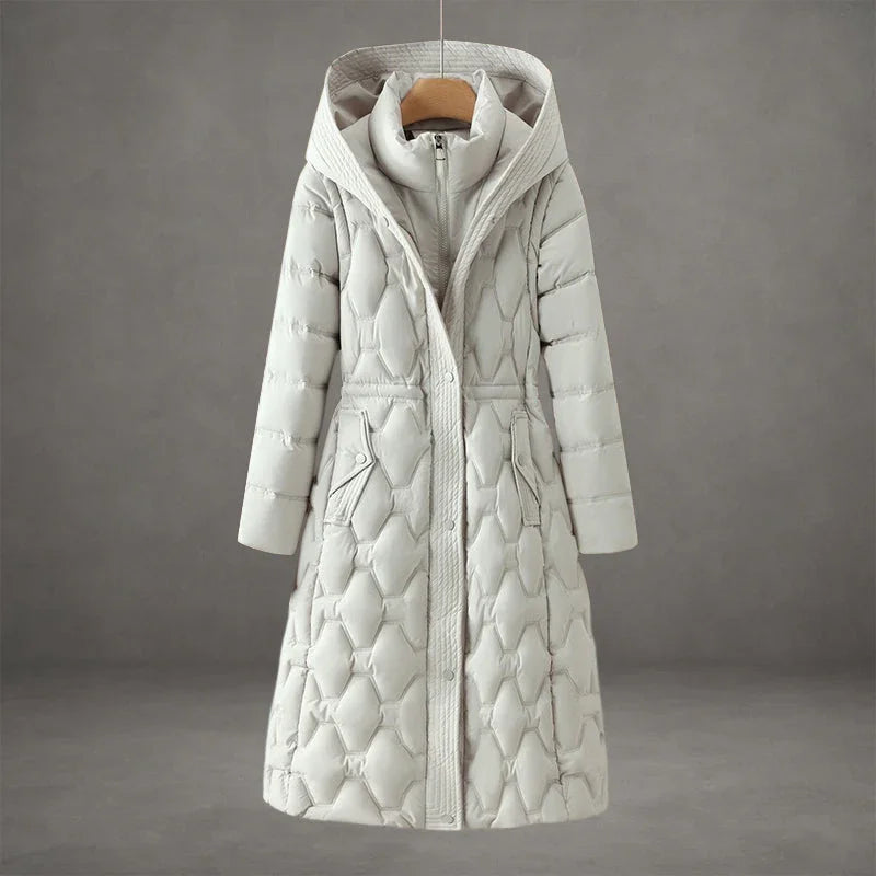 Briseida | Long down coat with hood