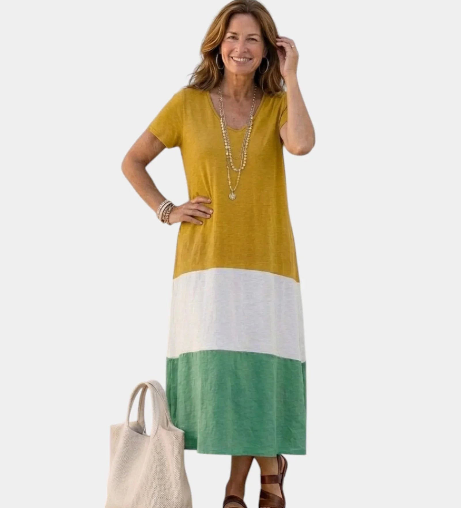 Mathéa | Color Block Midi Dress