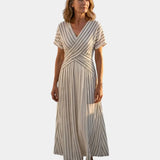 Nouha | Midi Dress with V-Neck