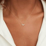 Lucie | Sparkling Crystal Leaf Necklace