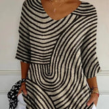Perrine | Casual Pull with Retro Geometric Print