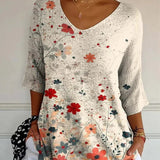 Lila | Casual Knit Pullover with Vintage Floral Pattern
