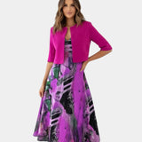 Stacy | Fluid Midi Dress with Matching Jacket