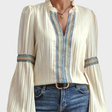 Lola | Vintage Blouse with V-Neck