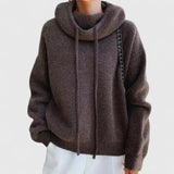 Marie | Cozy Knit Sweater with High Collar and Hood