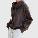 Marie | Cozy Knit Sweater with High Collar and Hood