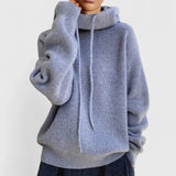Marie | Cozy Knit Sweater with High Collar and Hood