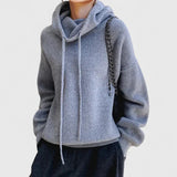 Marie | Cozy Knit Sweater with High Collar and Hood
