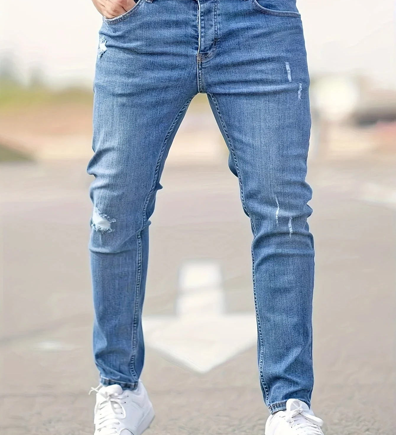 Alex | Trendy Ripped Slim Jeans