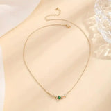 Maëlle | Classic Emerald Marquise Leaf Pendant