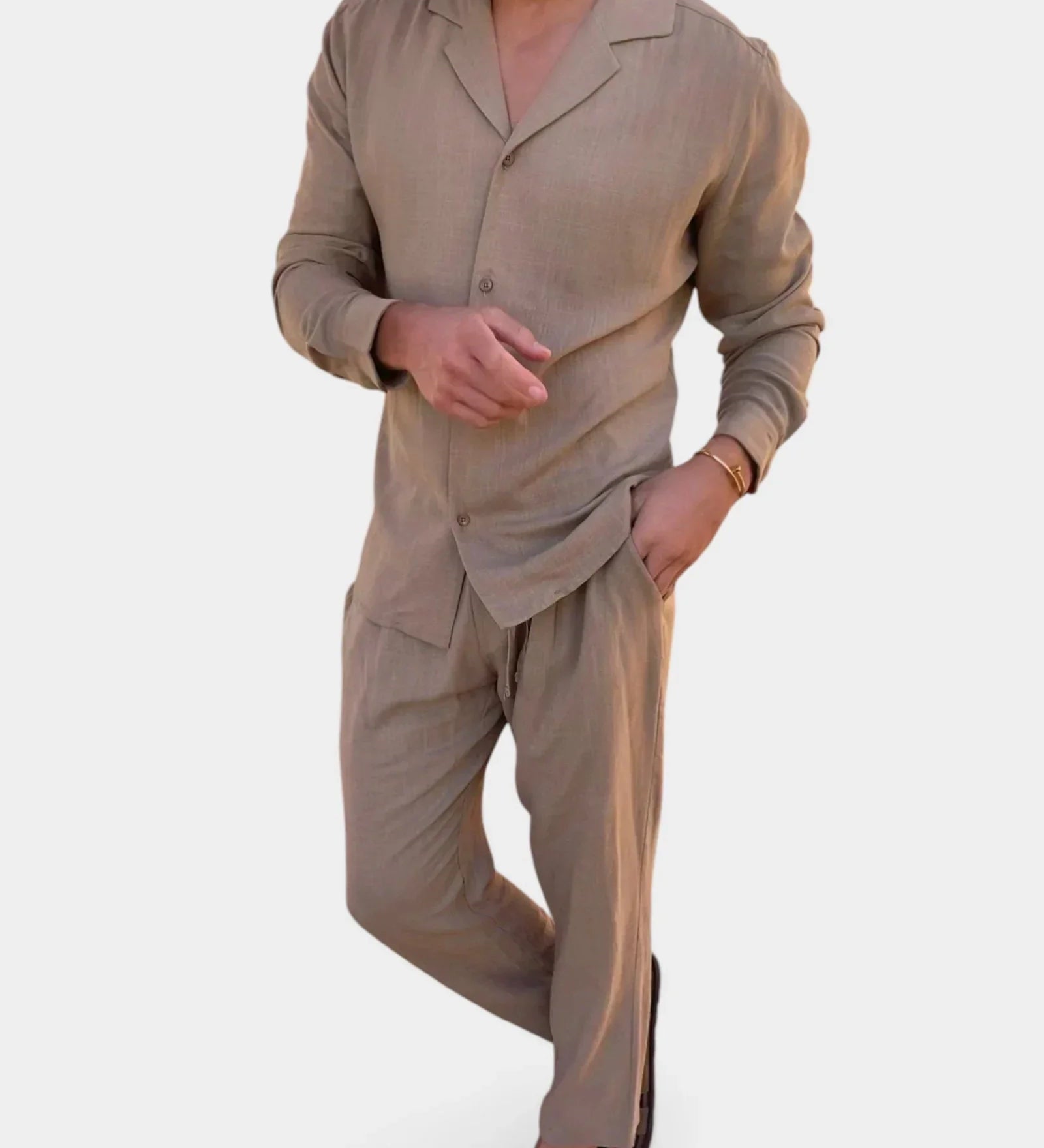 Marcel | Linen Effect Pants and Shirt Set