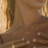 Celestial | Square Snake Choker in Gold