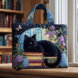 Artisan Bag “Black Cat on Books”