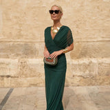 Caron | Elegant Green Dress