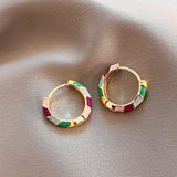 Noémie | Elegant Earrings with Gold Enamel