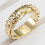 Mila | Gold Ring with Flower Inspired by Antiquity