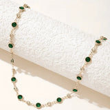 Victory | Verdant Emerald Station Necklace