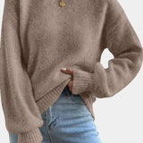 Mae | Round Neck Sweater with Puff Sleeves