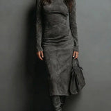 Sara | Midi Velvet Dress