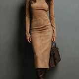 Sara | Midi Velvet Dress