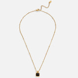 Coralie | Chic Midnight Black Pendant Necklace