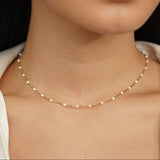 Solène | Clean White Pearl Necklace
