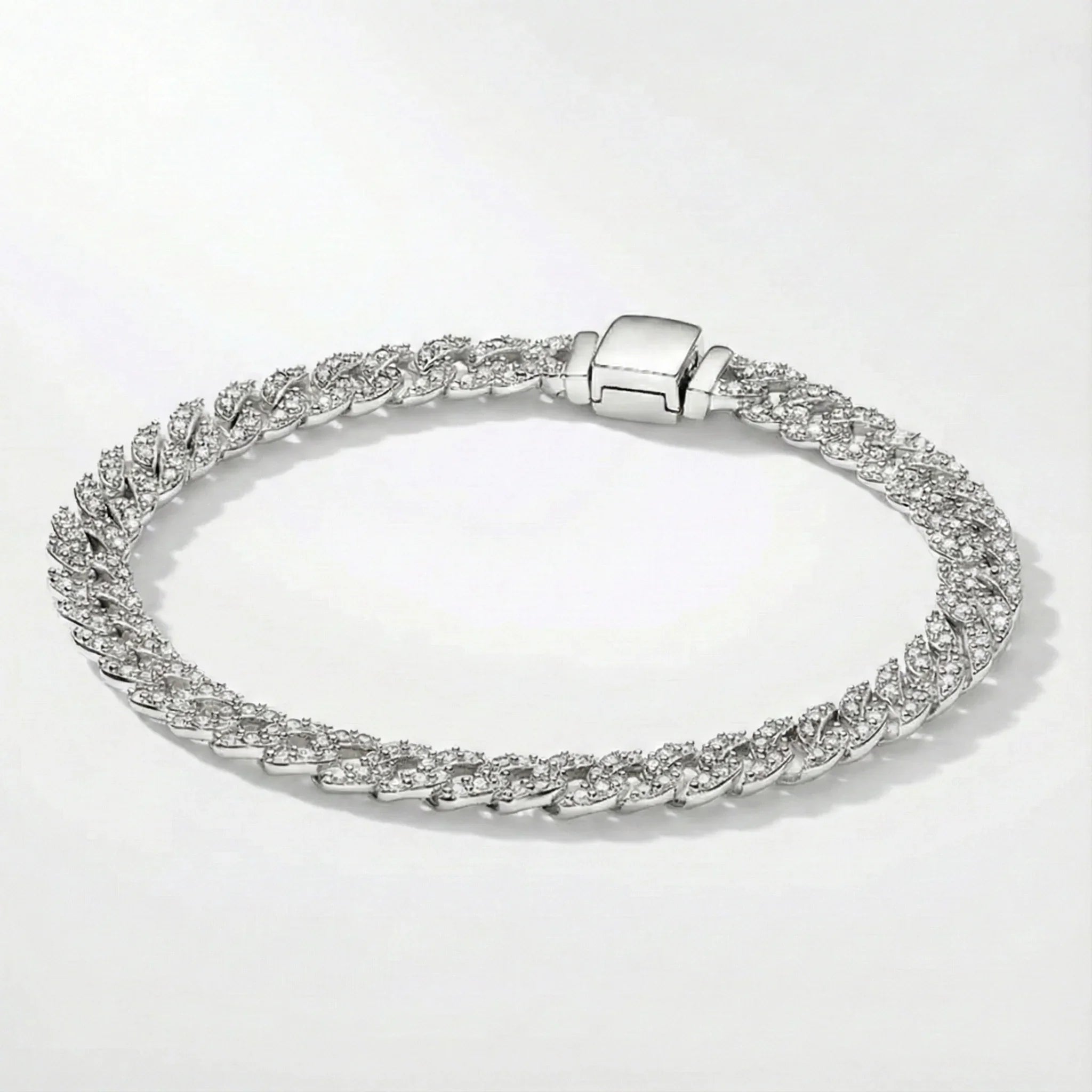 Adele | Moissanite Cuban Bracelet