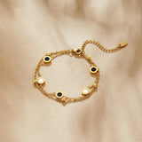 Victory | Onyx and White Stone Bracelet