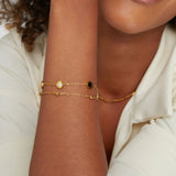 Victory | Onyx and White Stone Bracelet