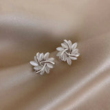 Charlotte | Gold Earrings with Opal Flowers
