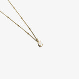 Marion | Gold Beaded Necklace with Opal Pendant
