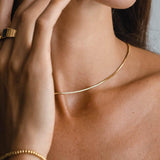 Celestial | Square Snake Choker in Gold