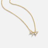 Lucie | Sparkling Crystal Leaf Necklace
