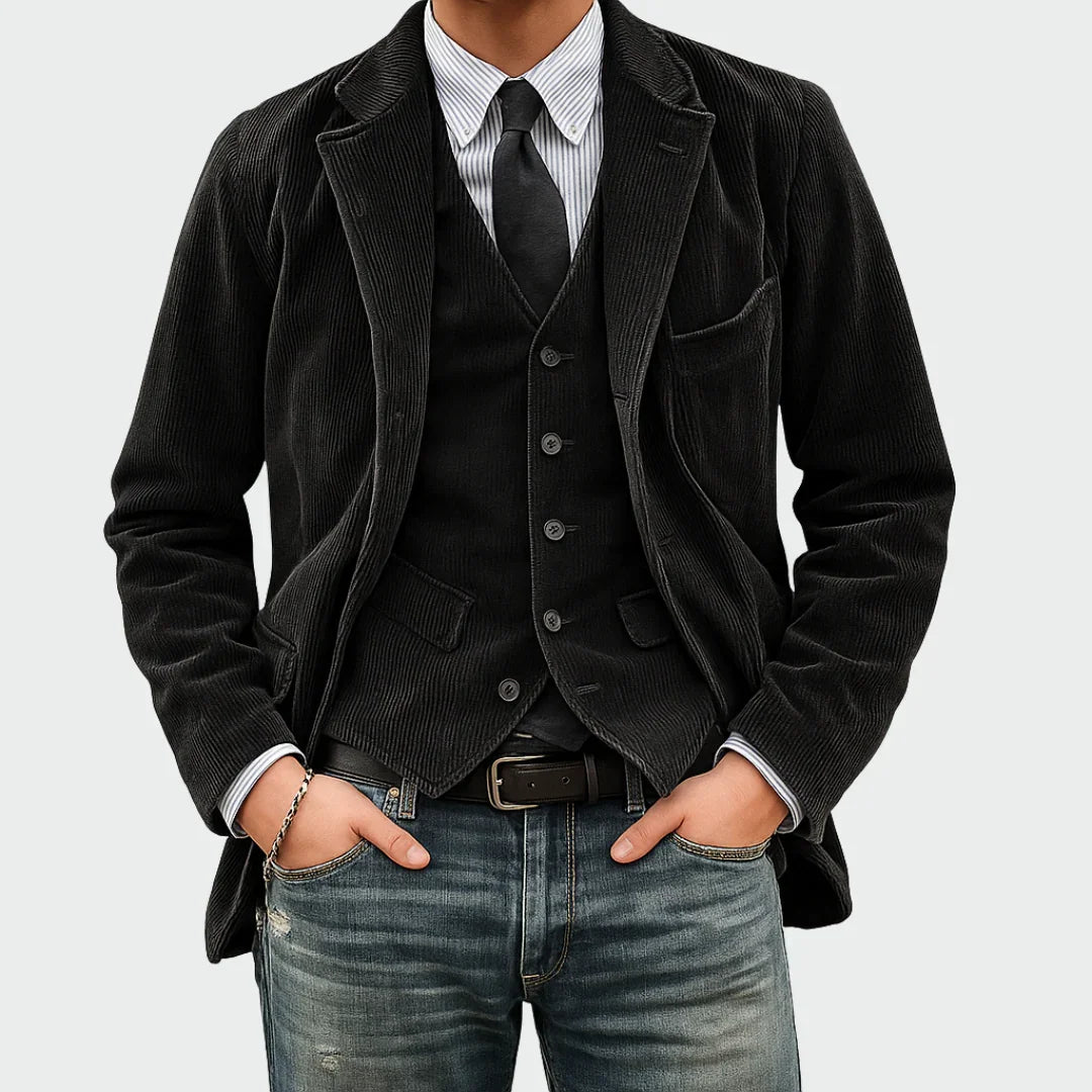 Tom - Complete 2-Piece Set: Blazer and Velvet Vest