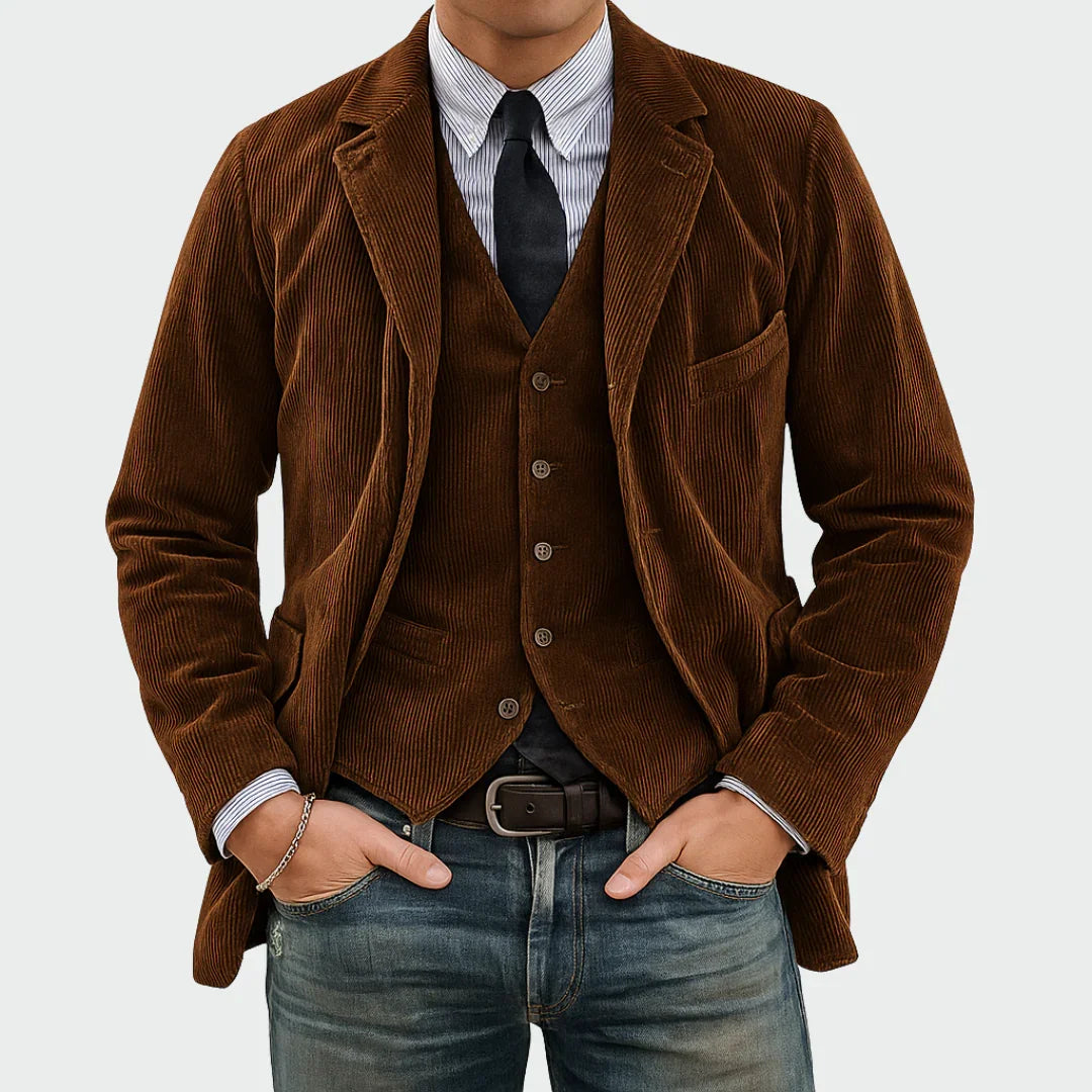 Tom - Complete 2-Piece Set: Blazer and Velvet Vest