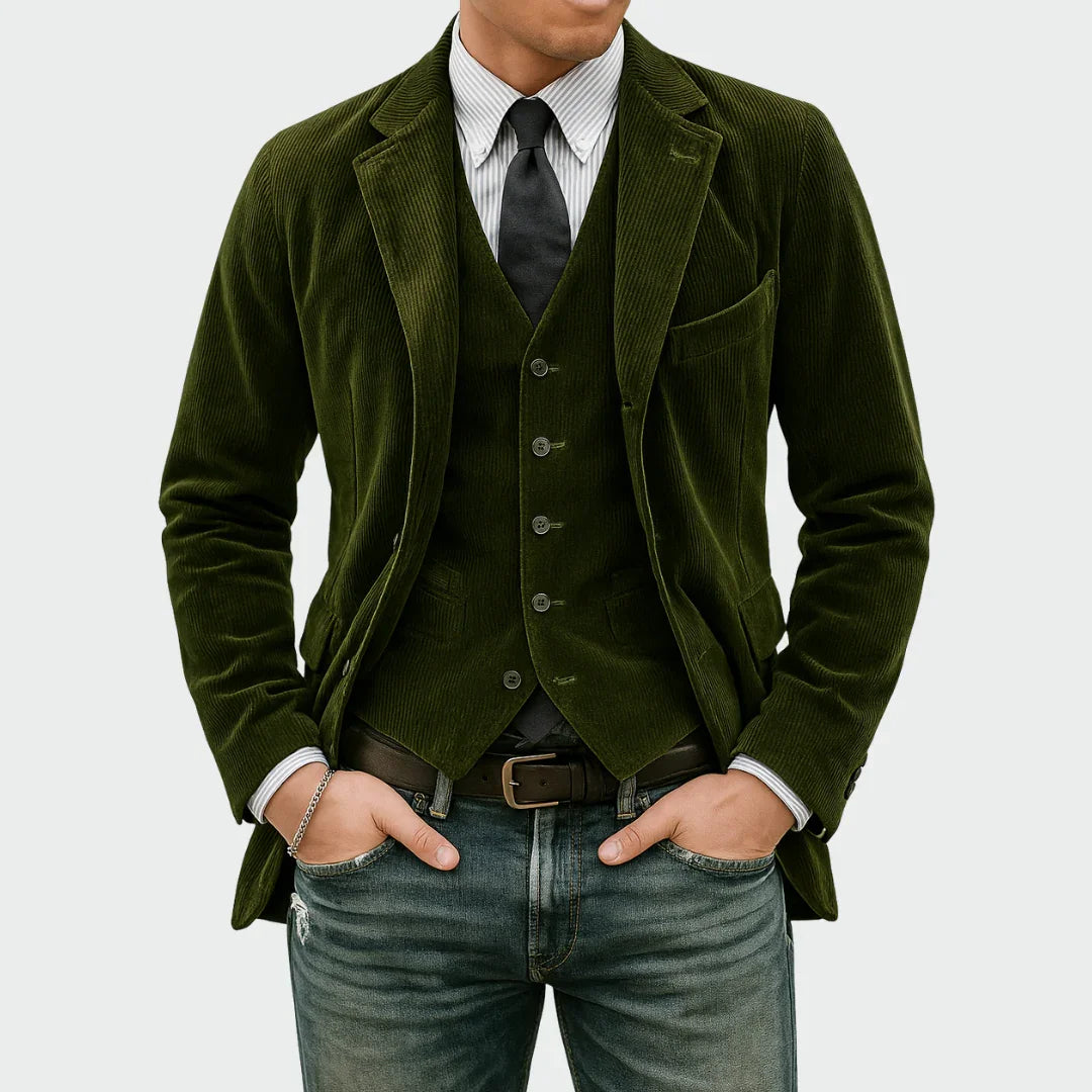 Tom - Complete 2-Piece Set: Blazer and Velvet Vest
